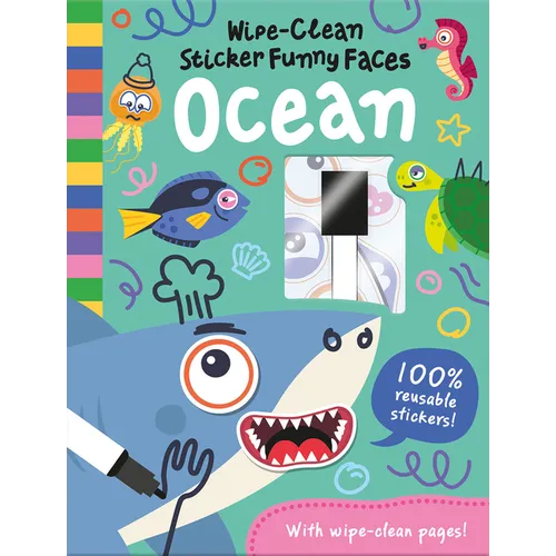 Wipe-Clean Sticker Funny Faces Ocean