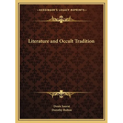 Literature and Occult Tradition