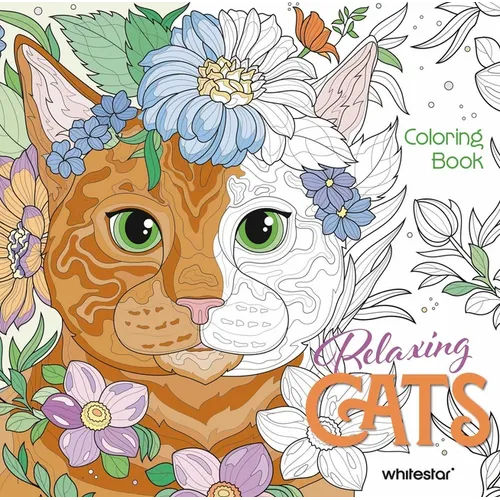 Relaxing Cats Coloring Book