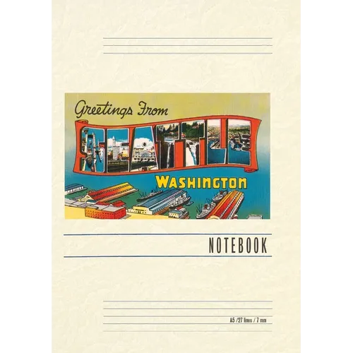 Vintage Lined Notebook Greetings from Seattle