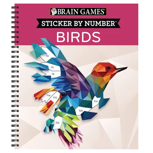 Brain Games - Sticker by Number: Birds (28 Images to Sticker)