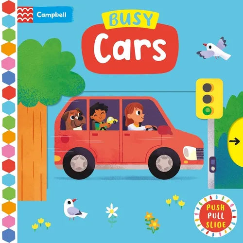 Busy Cars: A Push, Pull, Slide Book