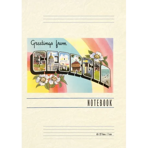 Vintage Lined Notebook Greetings from Georgia