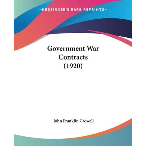 Government War Contracts (1920)