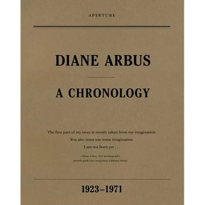Diane Arbus: A Chronology, 1923-1971