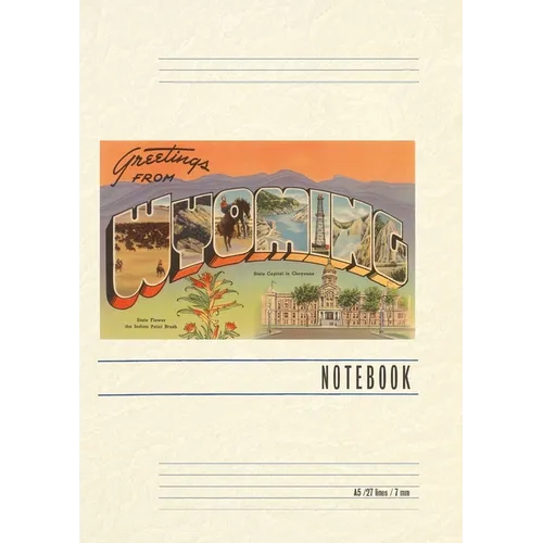 Vintage Lined Notebook Greetings from Wyoming