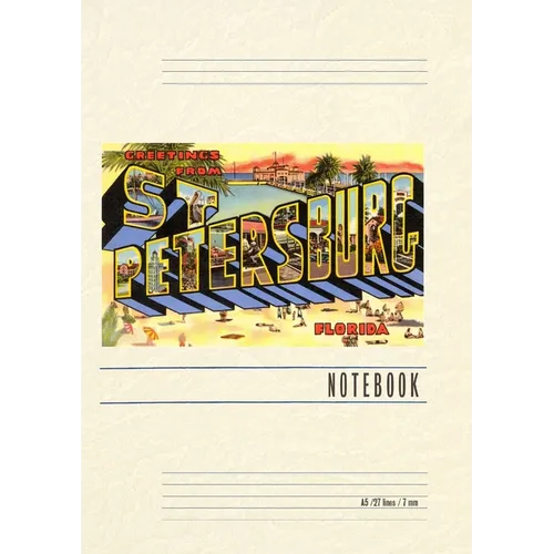 Vintage Lined Notebook Greetings from St. Petersburg, Florida