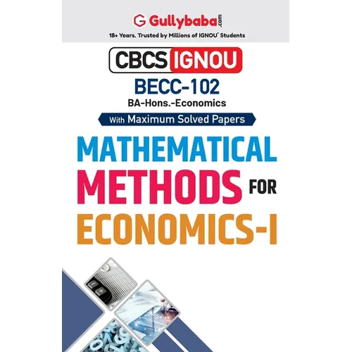 BECC-102 Mathematical Methods for Economics-I